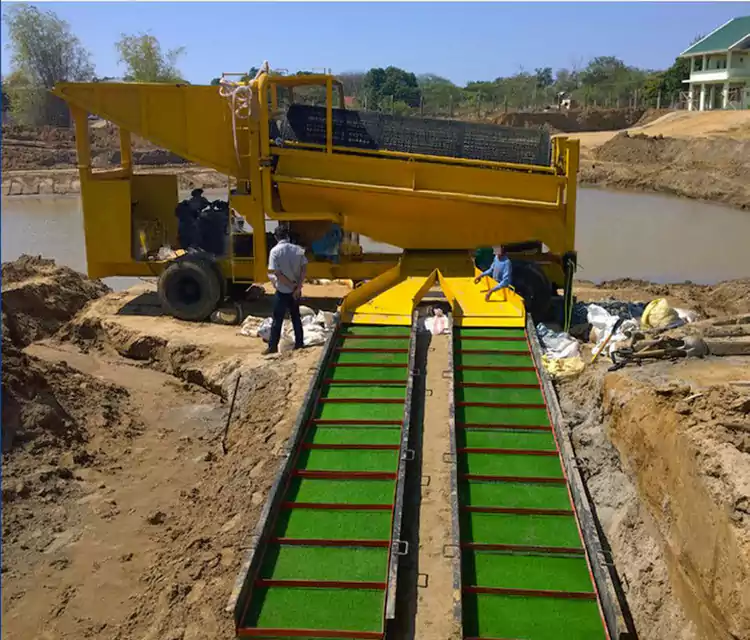 Prenosný mobilný košík na ryžovanie zlata